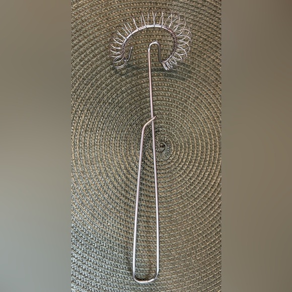 Vintage Manual Egg Beater Spring Hand Whisk Coil Push Mixer Kitchen Supplies EUC - Picture 1 of 6